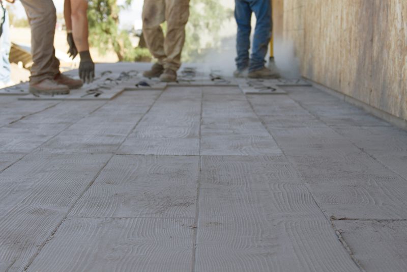 stamped concrete instalation