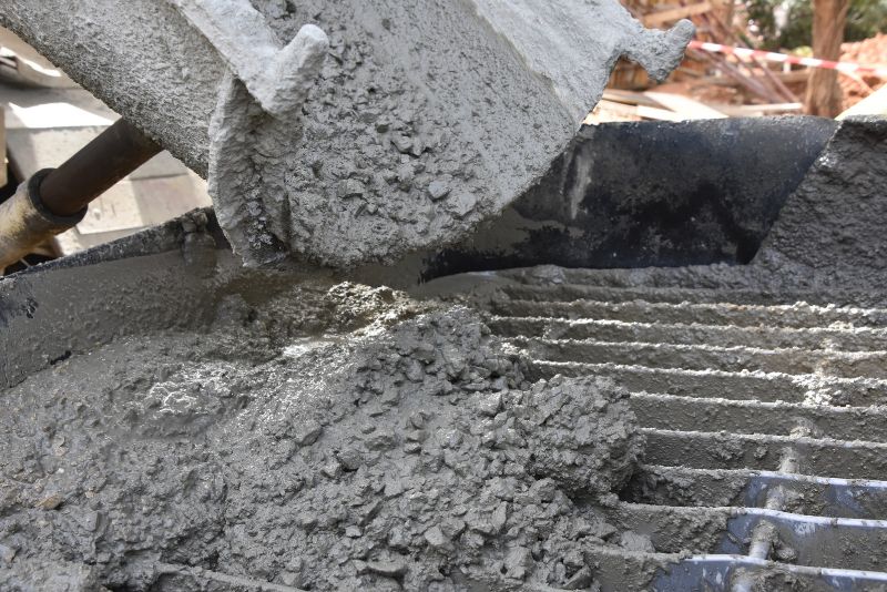 concrete mix pouring